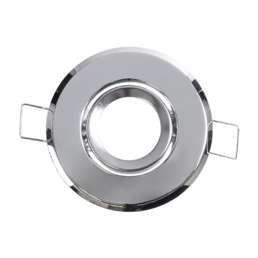 GloboStar® DELTA 77803 Χωνευτό Κινούμενο Στρόγγυλο Σποτ Οροφής για Λάμπα MR11 με Βάση GU5.3 ή GU10 – IP20 – Μεταλλικό – Φ70 x Υ21mm – Χρώμιο Νίκελ – 5 Χρόνια Εγγύηση