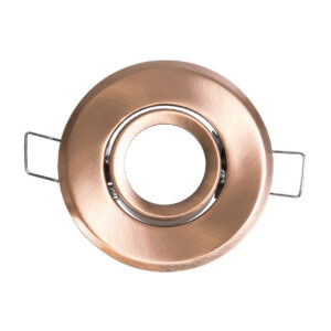 GloboStar® DELTA 77805 Χωνευτό Κινούμενο Στρόγγυλο Σποτ Οροφής για Λάμπα MR11 με Βάση GU5.3 ή GU10 – IP20 – Μεταλλικό – Φ70 x Υ21mm – Χάλκινο – 5 Χρόνια Εγγύηση