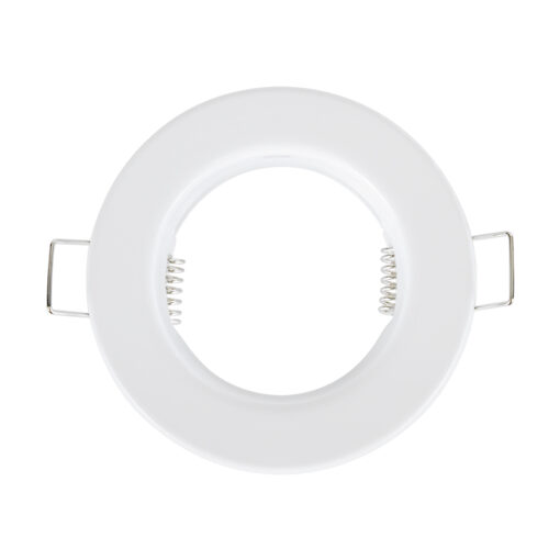 GloboStar® DELTA 77807 Χωνευτό Στρόγγυλο Σποτ Οροφής για Λάμπα MR16 με Βάση GU5.3 ή GU10 – IP20 – Μεταλλικό – Φ83 x Υ31mm – Λευκό – 5 Χρόνια Εγγύηση