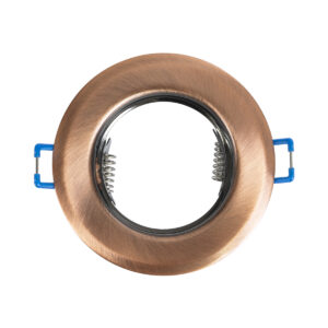 GloboStar® DELTA 77812 Χωνευτό Στρόγγυλο Σποτ Οροφής για Λάμπα MR16 με Βάση GU5.3 ή GU10 – IP20 – Μεταλλικό – Φ83 x Υ31mm – Χάλκινο – 5 Χρόνια Εγγύηση