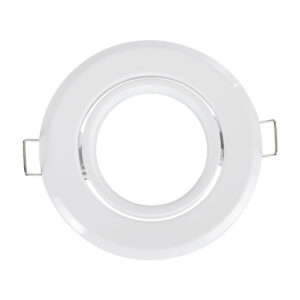 GloboStar® DELTA 77814 Χωνευτό Κινούμενο Στρόγγυλο Σποτ Οροφής για Λάμπα MR16 με Βάση GU5.3 ή GU10 – IP20 – Μεταλλικό – Φ92 x Υ28mm – Λευκό – 5 Χρόνια Εγγύηση