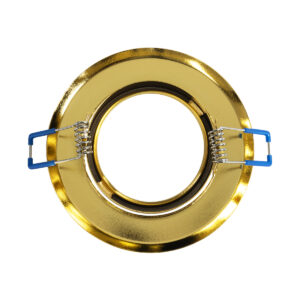 GloboStar® DELTA 77818 Χωνευτό Κινούμενο Στρόγγυλο Σποτ Οροφής για Λάμπα MR16 με Βάση GU5.3 ή GU10 – IP20 – Μεταλλικό – Φ92 x Υ28mm – Χρυσό Πλατίνα – 5 Χρόνια Εγγύηση