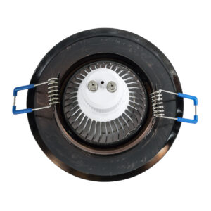 GloboStar® DELTA 77819 Χωνευτό Κινούμενο Στρόγγυλο Σποτ Οροφής για Λάμπα MR16 με Βάση GU5.3 ή GU10 – IP20 – Μεταλλικό – Φ92 x Υ28mm – Χάλκινο – 5 Χρόνια Εγγύηση