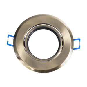 GloboStar® DELTA 77820 Χωνευτό Κινούμενο Στρόγγυλο Σποτ Οροφής για Λάμπα MR16 με Βάση GU5.3 ή GU10 – IP20 – Μεταλλικό – Φ92 x Υ28mm – Μπρούτζινο – 5 Χρόνια Εγγύηση