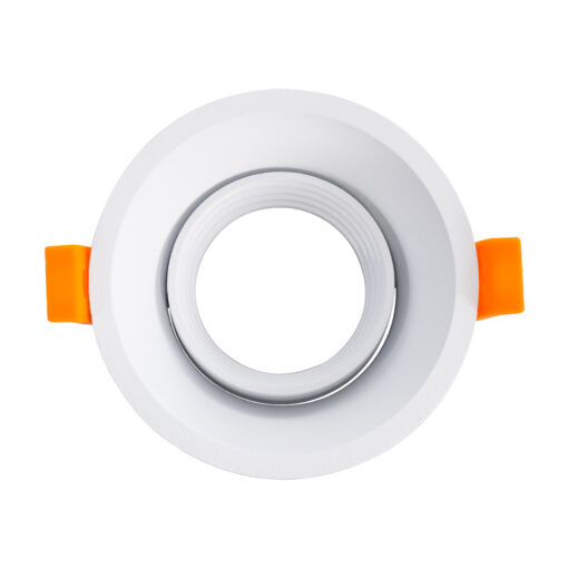 GloboStar® ALPHA 77830 Χωνευτό Κινούμενο Στρόγγυλο Σποτ Οροφής για Λάμπα MR16/GU10 – IP20 – Χυτό Αλουμίνιο – Φ9.4 x Υ4.2cm – Λευκό – 5 Χρόνια Εγγύηση