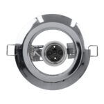 GloboStar® ACIDA 77847 Χωνευτή Στρογγυλή Μεταλλική Βάση Μπετού για Λάμπα R63 με Ντουί E27 AC 220-240V IP20 Φ11 x Υ11cm – Νίκελ – 5 Years Warranty