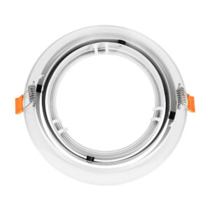 GloboStar® VITA 77850 Χωνευτό Κινούμενο Στρογγυλό Σποτ Οροφής για Λάμπα AR111 – IP20 – Χυτό Αλουμίνιο – Φ17 x Υ4.5cm – Λευκό – 5 Χρόνια Εγγύηση