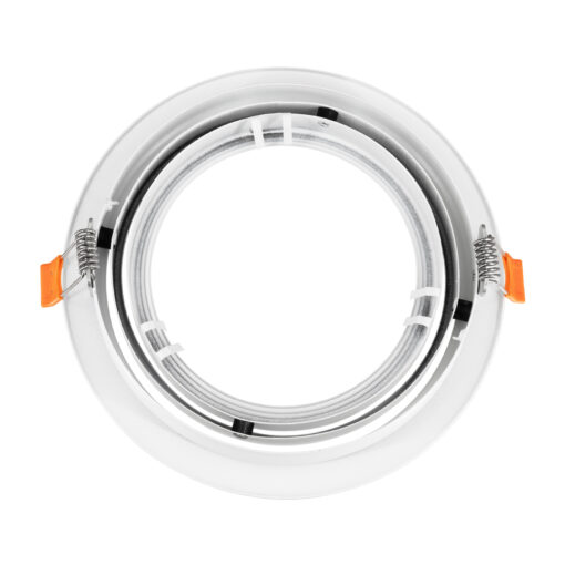 GloboStar® VITA 77850 Χωνευτό Κινούμενο Στρογγυλό Σποτ Οροφής για Λάμπα AR111 – IP20 – Χυτό Αλουμίνιο – Φ17 x Υ4.5cm – Λευκό – 5 Χρόνια Εγγύηση