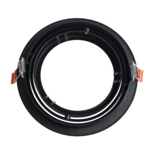 GloboStar® VITA 77851 Χωνευτό Κινούμενο Στρογγυλό Σποτ Οροφής για Λάμπα AR111 – IP20 – Χυτό Αλουμίνιο – Φ17 x Υ4.5cm – Μαύρο – 5 Χρόνια Εγγύηση