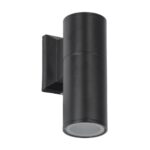 GloboStar® WALLY 77872 Φωτιστικό Τοίχου – Απλίκα Αρχιτεκτονικού Φωτισμού Εσωτερικού/Εξωτερικού Χώρου Up or Down Μονόφωτο 1 x GU10 AC220-240V Αδιάβροχο IP65 – Σώμα Αλουμινίου & Tempered Glass – Μ6.4 x Π11 x Υ17cm – Μαύρο – 5 Years Warranty