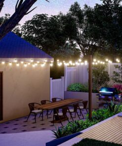 Ηλιακό Αδιάβροχο Φωτιστικό Γιρλάντα 12m με 10 Λάμπες V-TAC IP44  Θερμό Λευκό 3000K με Τηλεχειριστήριο – 7804