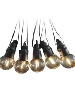 Ηλιακό Αδιάβροχο Φωτιστικό Γιρλάντα 12m με 10 Λάμπες V-TAC IP44  Θερμό Λευκό 3000K με Τηλεχειριστήριο – 7804