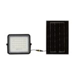 LED ηλιακός προβολέας 6W ψυχρό λευκό 6400K με μαύρο σώμα και χειριστήριο V-TAC – 7821
