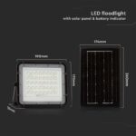 LED ηλιακός προβολέας 6W φυσικό λευκό 4000K με μαύρο σώμα και χειριστήριο V-TAC – 7822