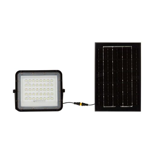 LED ηλιακός προβολέας 6W φυσικό λευκό 4000K με μαύρο σώμα και χειριστήριο V-TAC – 7822
