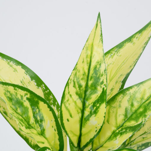 GloboStar® AUCUBA 78223 Τεχνητό Φυτό Κηληδωμένη Δάφνη – Μπουκέτο Διακοσμητικών Φυτών – Κλαδιών με Φύλλωμα Πράσινο – Κίτρινο Υ25cm