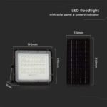LED ηλιακός προβολέας 10W ψυχρό λευκό 6400K με μαύρο σώμα και χειριστήριο V-TAC – 7823