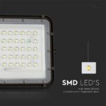 V‑TAC 7824 Ηλιακός Προβολέας LED 4000K 800lm 6000mAh 10W Panel Τηλεχειριστήριο Μαύρο IP65