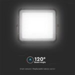 V‑TAC 7824 Ηλιακός Προβολέας LED 4000K 800lm 6000mAh 10W Panel Τηλεχειριστήριο Μαύρο IP65