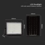 LED ηλιακός προβολέας 15W ψυχρό λευκό 6400K με μαύρο σώμα και χειριστήριο V-TAC – 7825