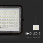 LED ηλιακός προβολέας 15W φυσικό λευκό 4000K με μαύρο σώμα και χειριστήριο V-TAC 7826