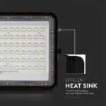 LED ηλιακός προβολέας 15W φυσικό λευκό 4000K με μαύρο σώμα και χειριστήριο V-TAC 7826