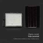 LED ηλιακός προβολέας 15W φυσικό λευκό 4000K με μαύρο σώμα και χειριστήριο V-TAC 7826