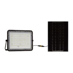 LED ηλιακός προβολέας 15W ψυχρό λευκό 6400K με μαύρο σώμα και χειριστήριο V-TAC – 7825