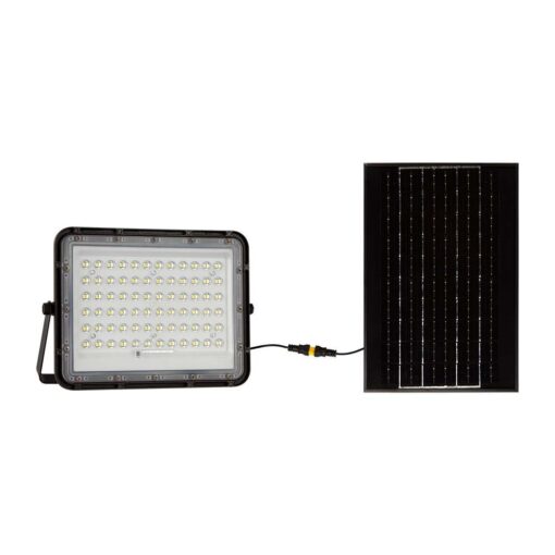LED ηλιακός προβολέας 15W φυσικό λευκό 4000K με μαύρο σώμα και χειριστήριο V-TAC – 7826