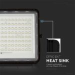 V‑TAC 7828 Ηλιακός Προβολέας LED 4000K 1800lm 16000mAh 20W Panel Τηλεχειριστήριο Μαύρο IP65