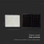 V‑TAC 7828 Ηλιακός Προβολέας LED 4000K 1800lm 16000mAh 20W Panel Τηλεχειριστήριο Μαύρο IP65