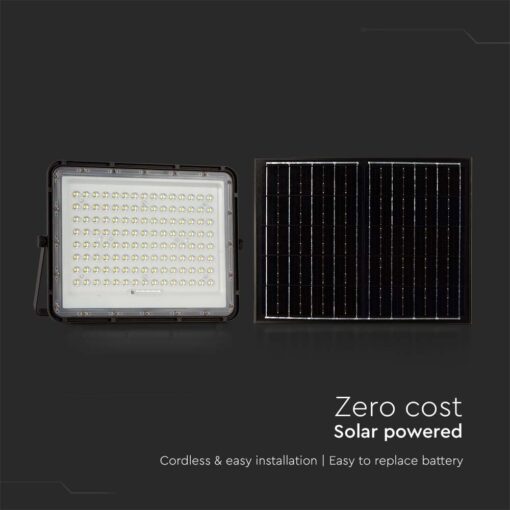 V‑TAC 7828 Ηλιακός Προβολέας LED 4000K 1800lm 16000mAh 20W Panel Τηλεχειριστήριο Μαύρο IP65