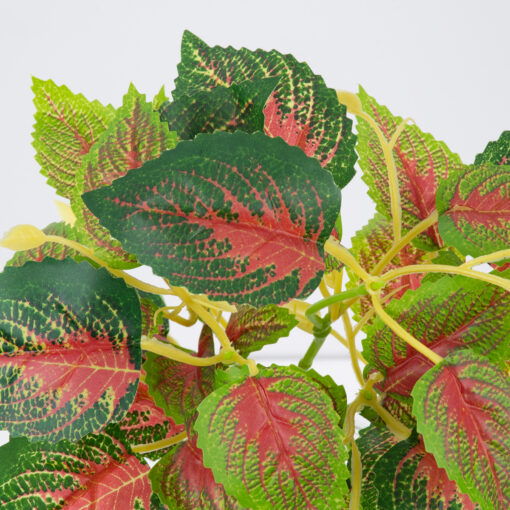 GloboStar® SWEDISH IVY 78270 Τεχνητό Φυτό Σουηδικός Κισσός – Μπουκέτο Διακοσμητικών Φυτών – Κλαδιών με Φύλλωμα Πράσινο – Κόκκινο Υ28cm