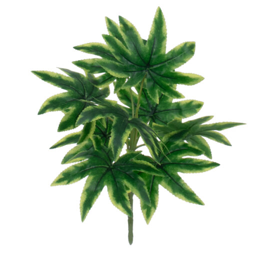 GloboStar® RICE PAPER PLANT 78272 Τεχνητό Φυτό Τετραπάναξ – Μπουκέτο Διακοσμητικών Φυτών – Κλαδιών με Φύλλωμα Πράσινο Υ30cm