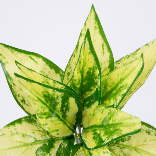 GloboStar® GOLDEN POTHOS 78278 Τεχνητό Φυτό Χρυσός Πόθος – Μπουκέτο Διακοσμητικών Φυτών – Κλαδιών με Φύλλωμα Πράσινο – Κίτρινο Υ26cm