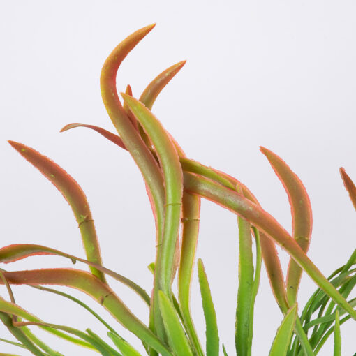 GloboStar® SPLEENWORTH BIG 78280 Τεχνητό Φυτό Ασπλήνιο Μεγάλο – Μπουκέτο Διακοσμητικών Φυτών – Κλαδιών με Φύλλωμα Πράσινο – Κόκκινο Υ50cm