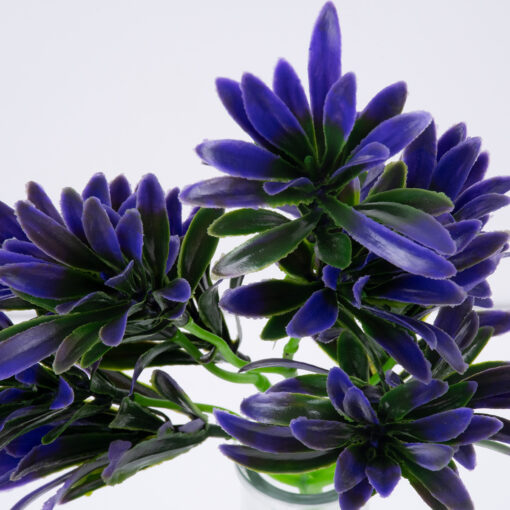 GloboStar® PURPLE MAKI 78282 Τεχνητό Φυτό Ποδόκαρπος Μωβ – Μπουκέτο Διακοσμητικών Φυτών – Κλαδιών με Φύλλωμα Μωβ Υ28cm