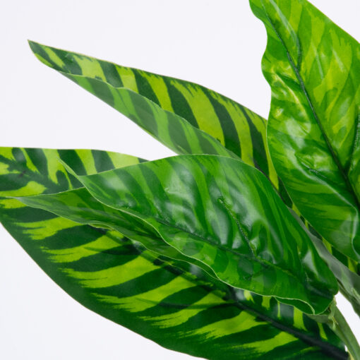 GloboStar® PEACOCK PLANT D.GREEN 78288 Τεχνητό Φυτό Καλαθέα Σ.Πρ. – Μπουκέτο Διακοσμητικών Φυτών – Κλαδιών με Φύλλωμα Πράσινο Υ28cm