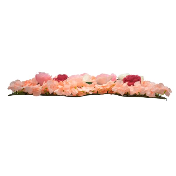 GloboStar® 78306 Συνθετικό Πάνελ Φυλλωσιάς – Κάθετος Κήπος Τριαντάφυλλο – Ορτανσία Μ60 x Υ40 x Π7cm