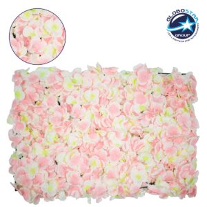 GloboStar® 78323 Συνθετικό Πάνελ Φυλλωσιάς – Κάθετος Κήπος Άγρια Ορτανσία Ροζ/Λευκό/Κίτρινο Μ60 x Υ40 x Π5cm