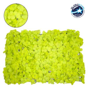 GloboStar® 78324 Συνθετικό Πάνελ Φυλλωσιάς – Κάθετος Κήπος Άγρια Ορτανσία Λαχανί Μ60 x Υ40 x Π5cm