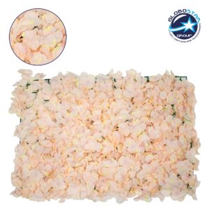 GloboStar® 78327 Συνθετικό Πάνελ Φυλλωσιάς – Κάθετος Κήπος Άγρια Ορτανσία Σομόν Μ60 x Υ40 x Π5cm