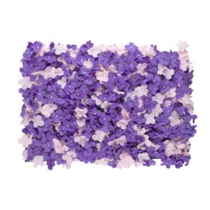 GloboStar® 78329 Artificial – Συνθετικό Τεχνητό Διακοσμητικό Πάνελ Λουλουδιών – Κάθετος Κήπος Ορτανσία – Ροζ – Μωβ Μ60 x Υ40 x Π5cm