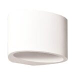 ΑΠΛΙΚΑ ΤΟΙΧΟΥ ΟΒΑΛ MEDIUM ΓΥΨΙΝΗ G9 1x6W 150x120x100 EUROLAMP 147-53300