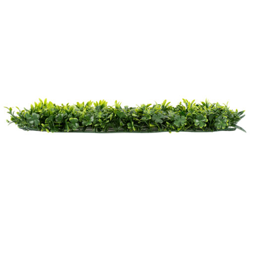 GloboStar® 78406 Artificial – Συνθετικό Τεχνητό Διακοσμητικό Πάνελ Φυλλωσιάς – Κάθετος Κήπος Τριφύλλι – Νάνος Δάφνη – Περεσκία Πράσινο Μ60 x Υ40 x Π8cm