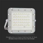 LED Ηλιακός Προβολέας 10W με Τηλεχειριστήριο V-TAC Λευκός IP65 800lm Ψυχρό Λευκό 6400K – 7841