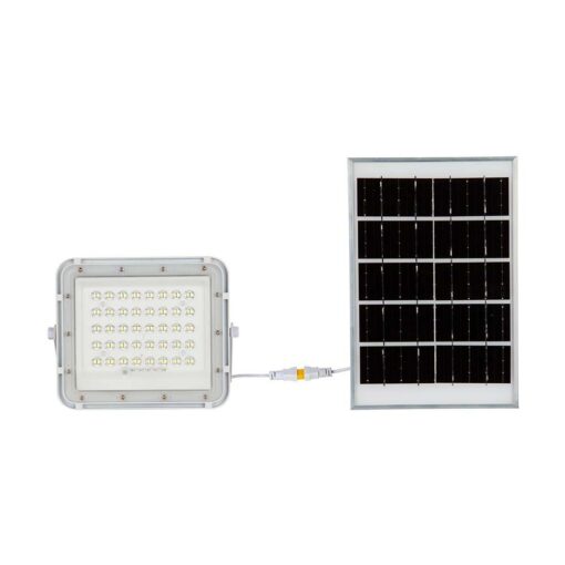 LED Ηλιακός Προβολέας 10W με Τηλεχειριστήριο V-TAC Λευκός IP65 800lm Φύσικό Λευκό 4000K – 7842