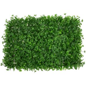 GloboStar® 78411 Συνθετικό Πάνελ Φυλλωσιάς – Κάθετος Κήπος Τριφύλλι – Νάνος Φτέρη Μ60 x Υ40 x Π8cm