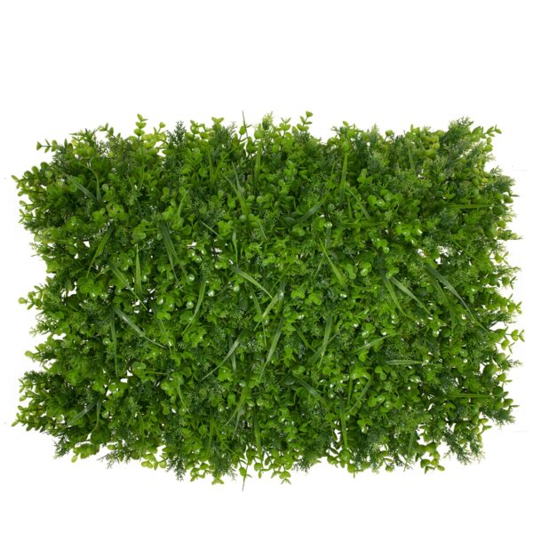 GloboStar® 78420 Συνθετικό Πάνελ Φυλλωσιάς – Κάθετος Κήπος Καυκάσιο Πυξάρι – Λέιλαντ – Γρασίδι Μ60 x Υ40 x Π10cm