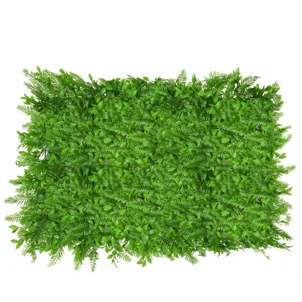 GloboStar® 78422 Συνθετικό Πάνελ Φυλλωσιάς – Κάθετος Κήπος Βασιλική Φτέρη – Ίληξ Μ60 x Υ40 x Π9cm